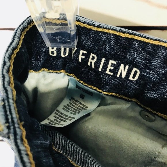 Aero Jean Shorts  Womens Size 00 Denim Rolled Cuff  Boyfriend Cut Aeropostale - Picture 5 of 5